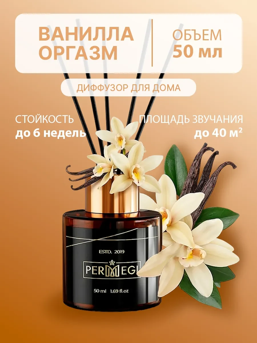 ⚡️ Диффузор для дома с палочками свежий стойкий, Permegi