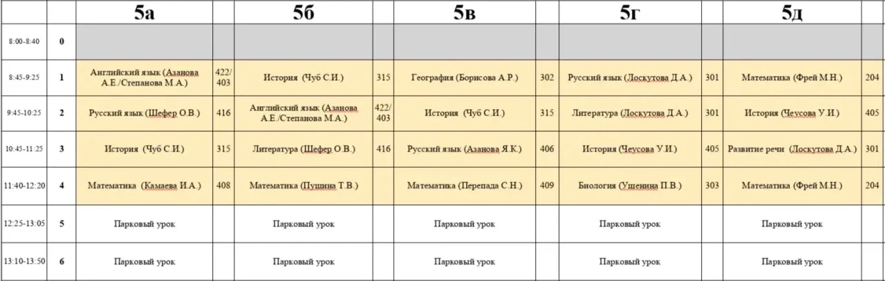 Расписание на пятницу ‼️