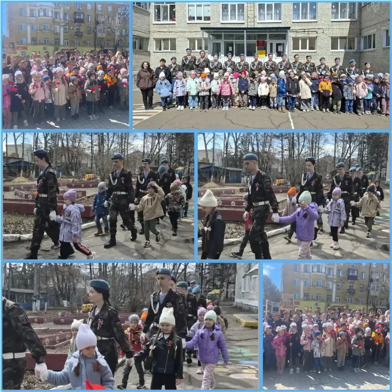 В честь празднования Дня Победы воспитанники нашего детского сада приняли участие в торжественной це