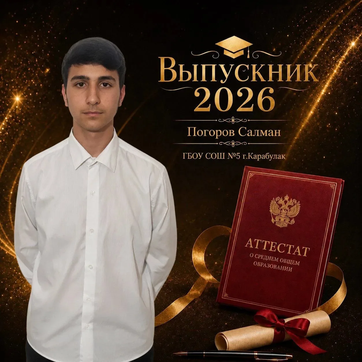 Чествуем высокобалльников 💡


Талантливый Программист: Погоров Салман 🪪 

Сегодня мы рады представ