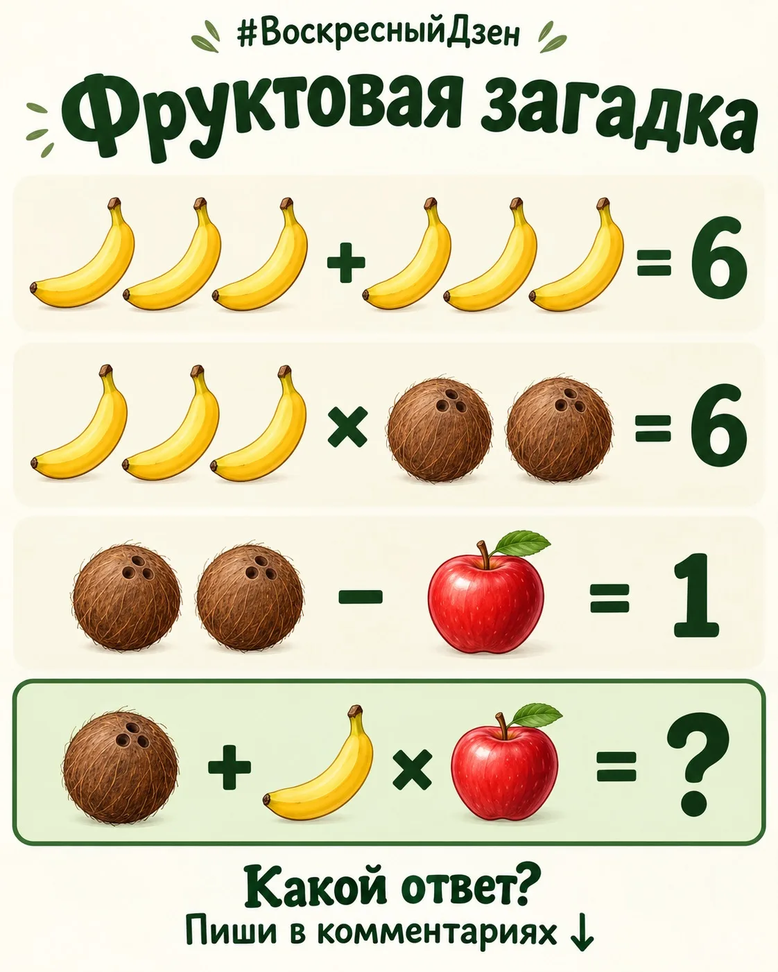 🎲 Рубрика: #ВоскресныйДзен
