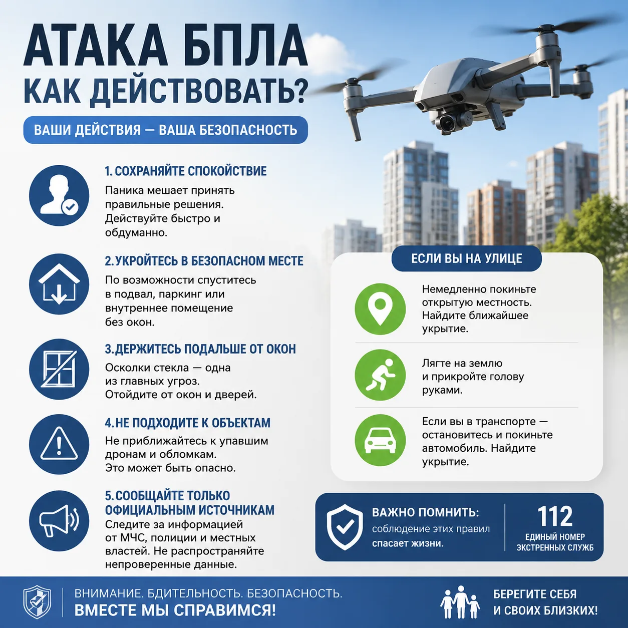 ❓ БПЛА в небе, что делать