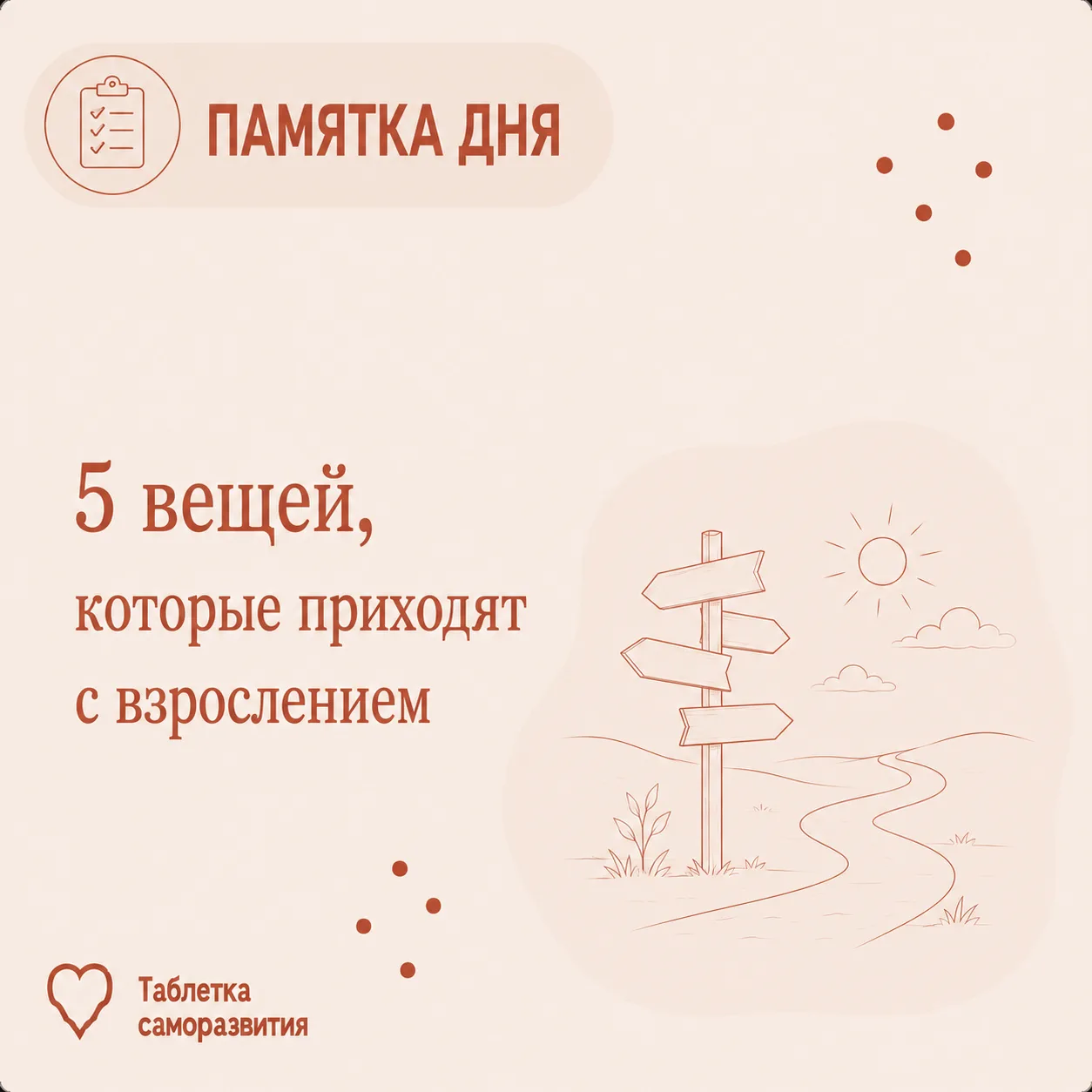 5 вещей, которые приходят с взрослением