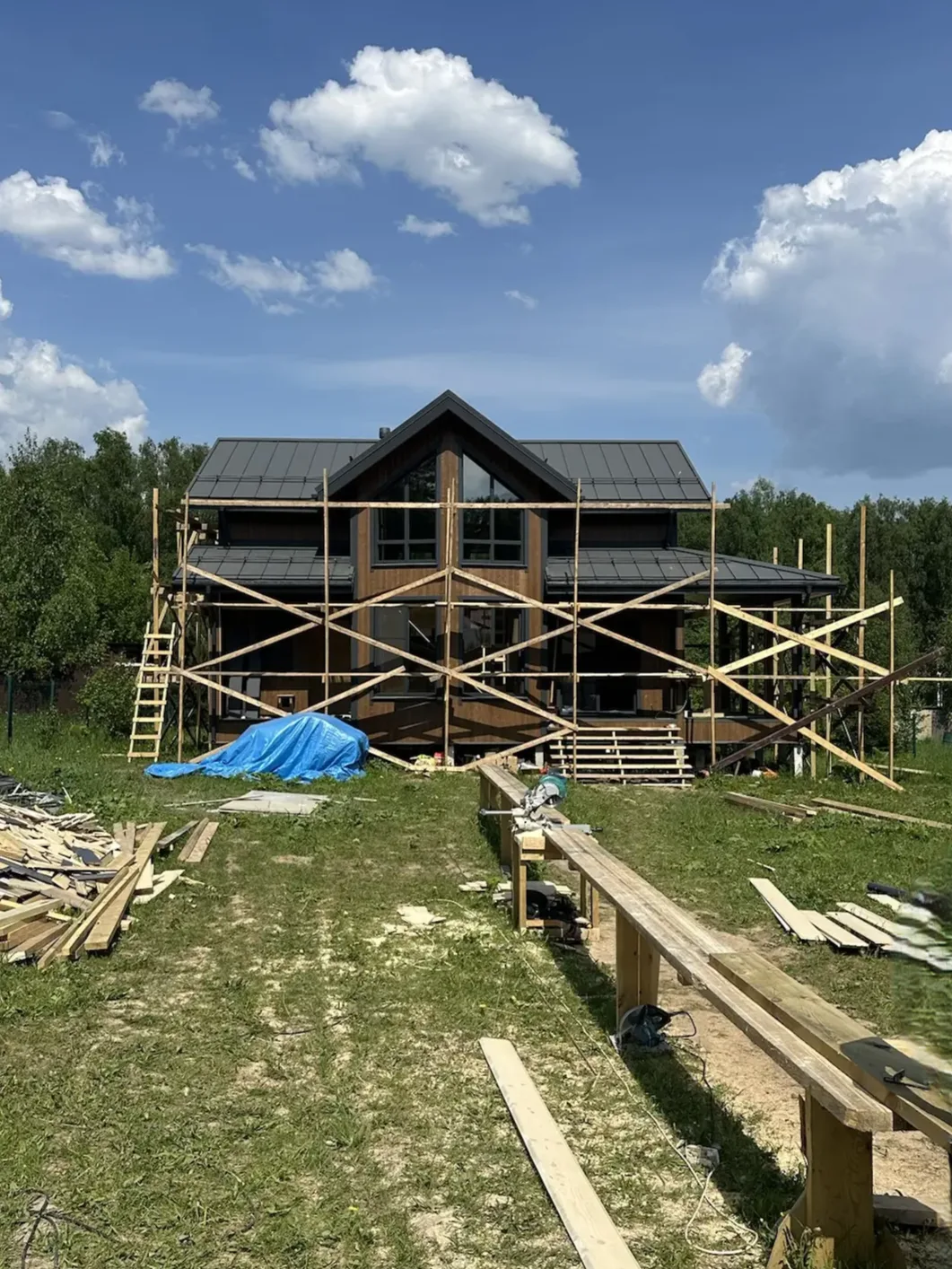 Строительство каркасного дома для круглогодичного проживания по проекту «Варадеро», общ...