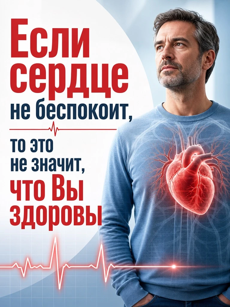 🤔 Сердце не болит — значит, всё в порядке?

😱 Многие уверены: если ничего не беспокоит, значит, и 