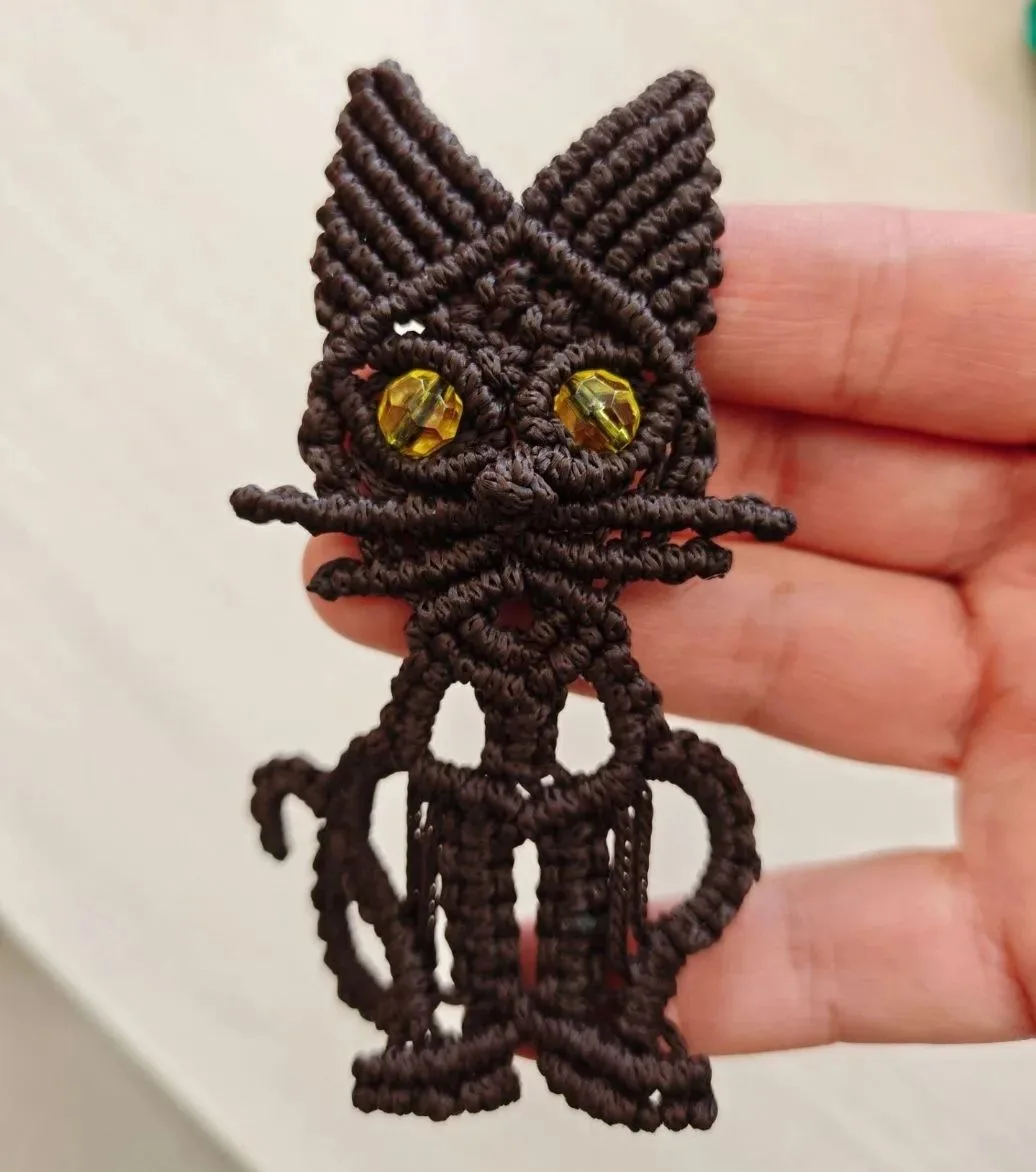 КОШКА ИЗ МАКРАМЕ ДЛЯ ГЛУХИХ 🐱                                                                      