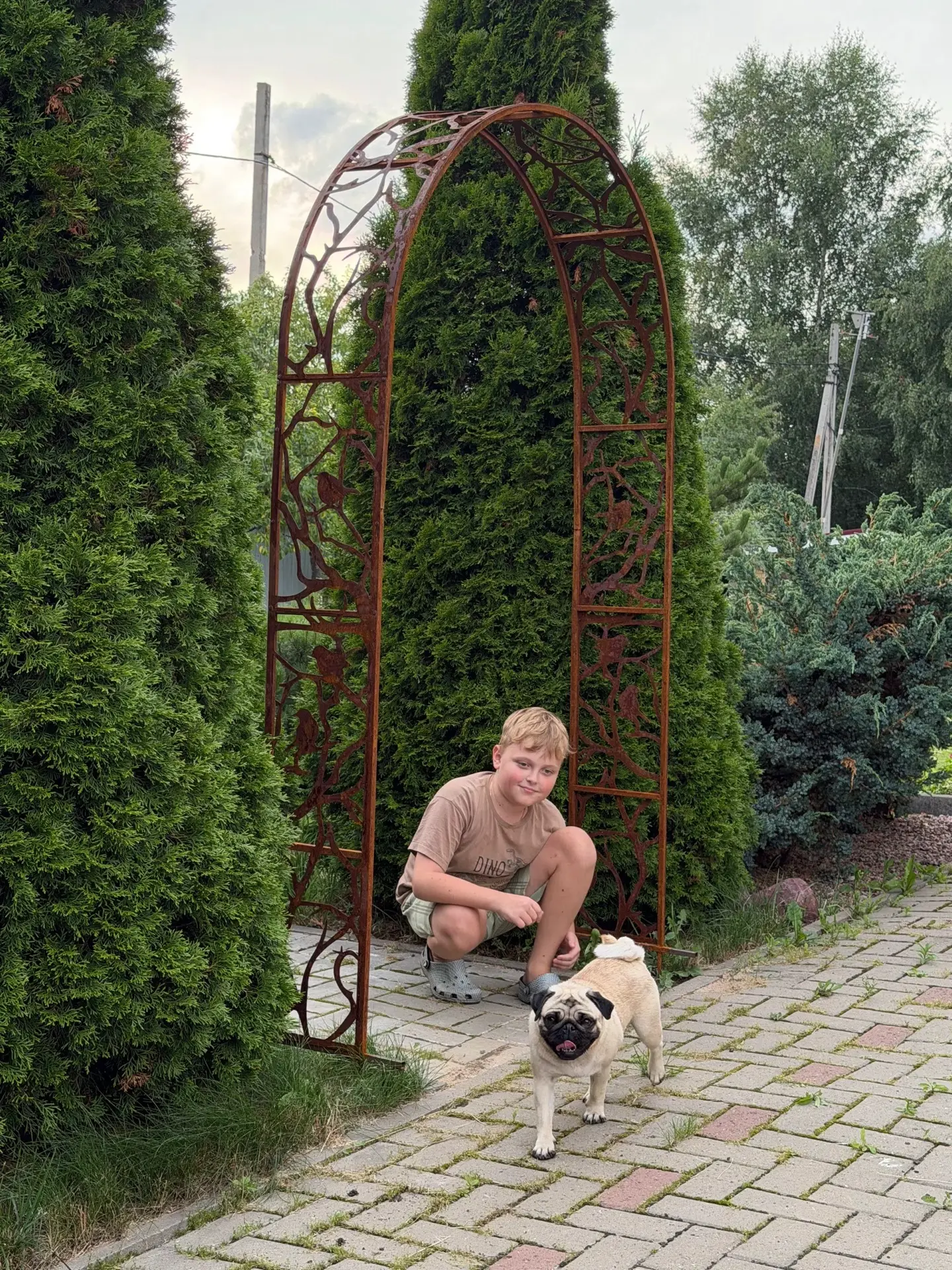 Ещё один ржавый элемент декора на нашем участке 🤎

Я очень хотела заменить старую арку у плетистой 