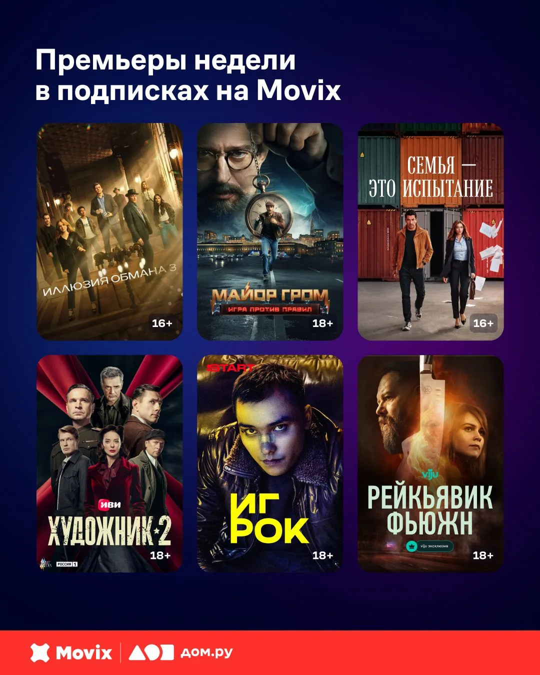 Завершаем неделю новой подборкой 🍿  Все дела и задачи позади, самое время устроиться перед экраном. 