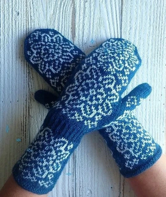 Жаккард для варежек.🧶
