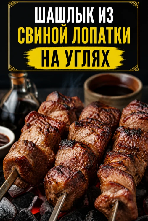 ШАШЛЫК ИЗ СВИНОЙ ЛОПАТКИ НА УГЛЯХ