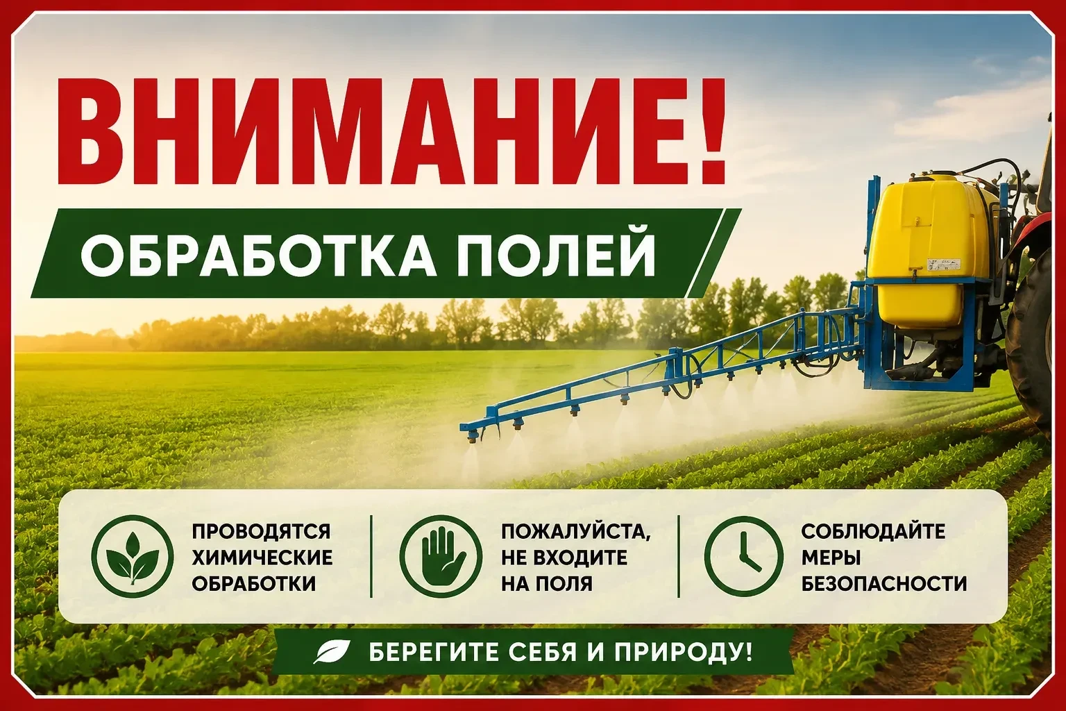 ИП глава К(Ф)Х  Суслов С.А. и ИП глава К(Ф)Х Суслов А.М. информируют о проведении инсектицидных обра