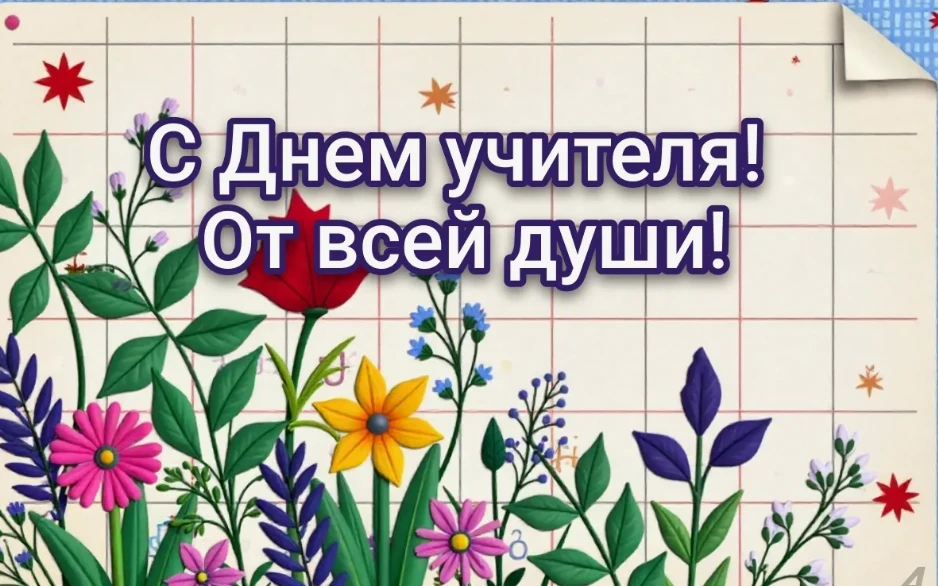 С Днем учителя!Педагог — это состояние души. 🙏 Спасибо вам за ваши знания, безгранично...