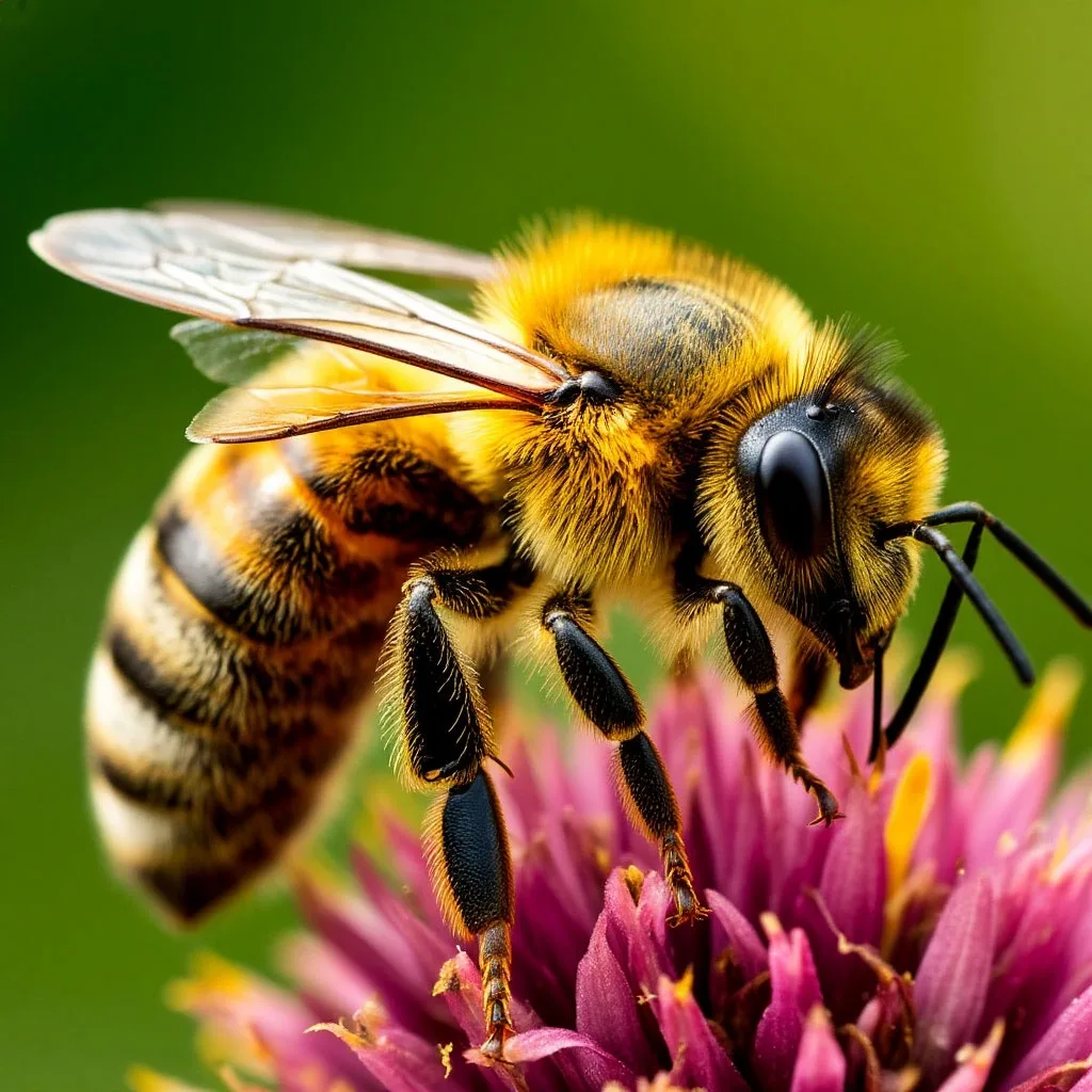 🐝 Знаете ли вы, что у пчелы целых пять глаз? Но, несмотря на это, красный цвет она не ...