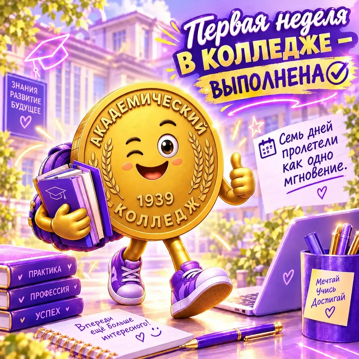 🚀 Первая неделя в колледже —выполнена! ✅