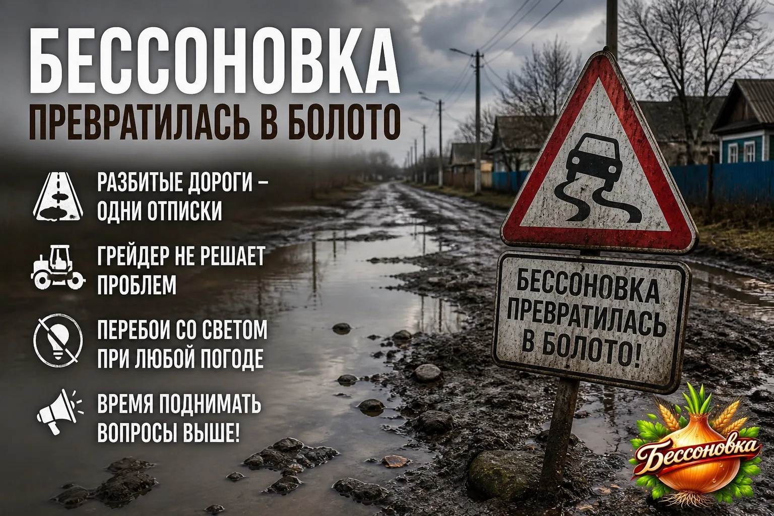 📰 Бессоновка превратилась в болото?

Именно так ситуацию в районе описала одна из местных жительниц