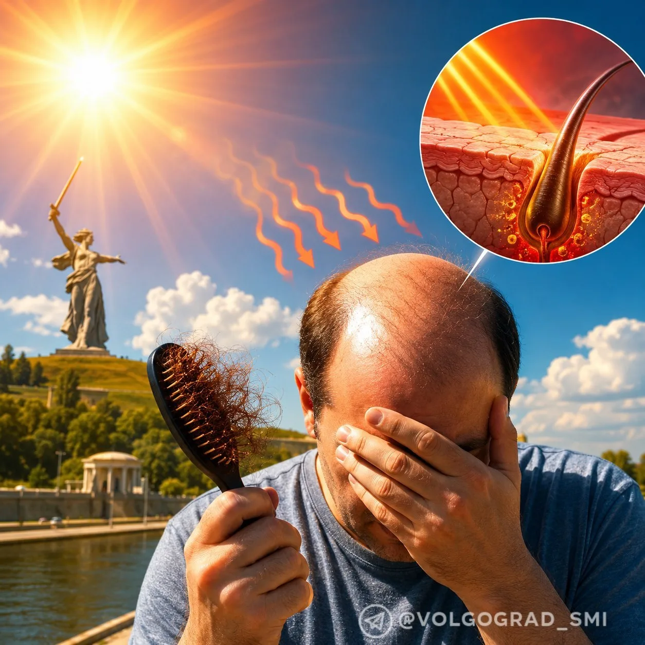 🥵 Облысеть из-за аномальной жары могут волгоградцы

Палящее солнце убивает до 15% активных волосяны