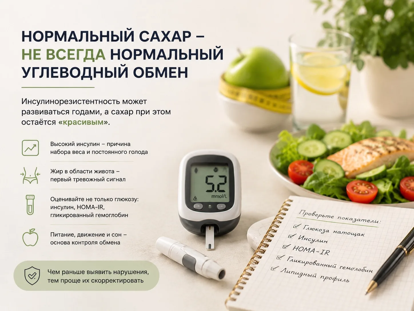 Почему нормальный сахар в крови ещё не означает, что с углеводным обменом всё в порядке.

Многие усп