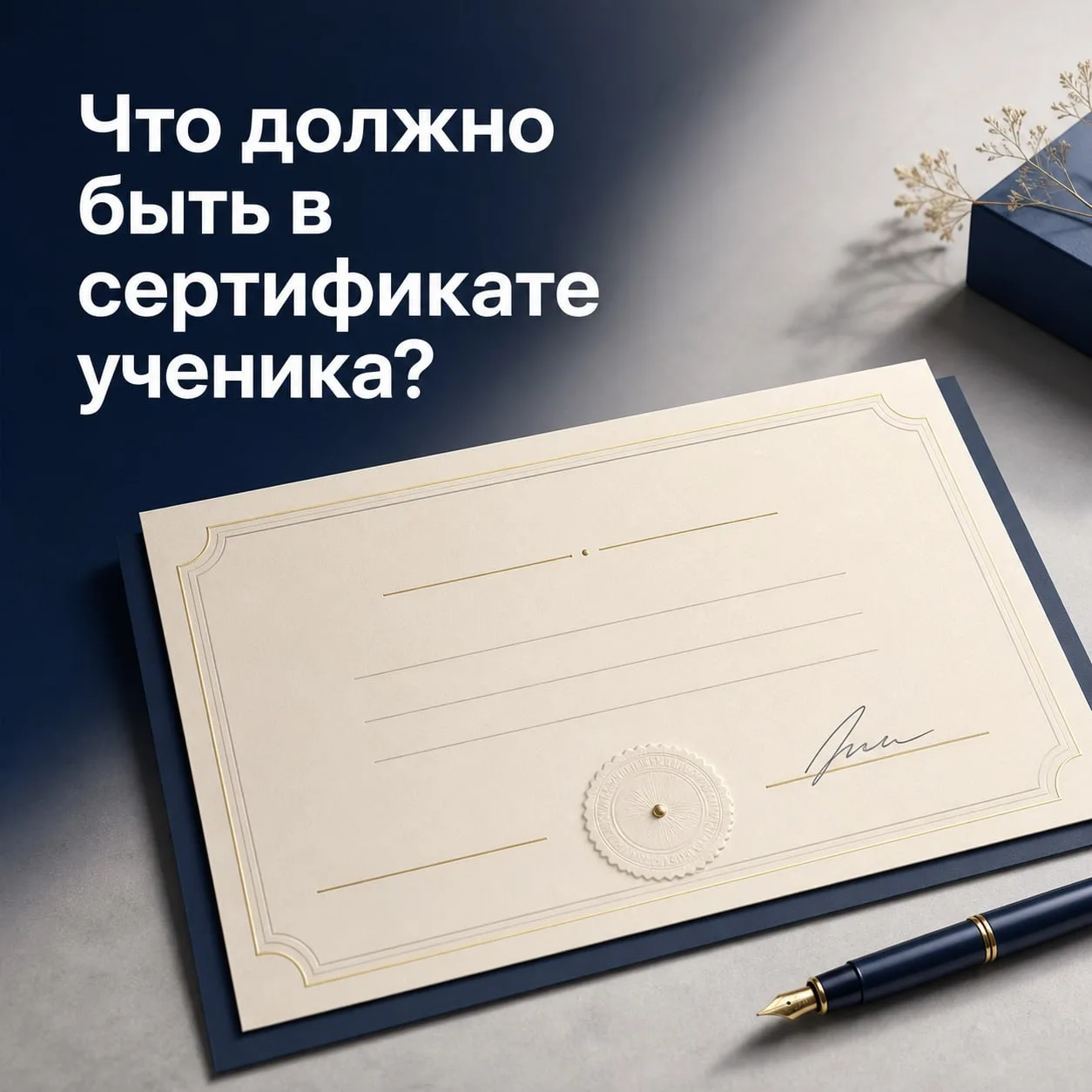 Есть регламент, как должен выглядеть сертификат?