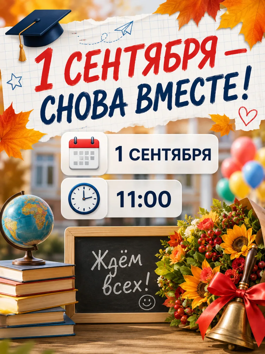 🎓 1 сентября — снова вместе!