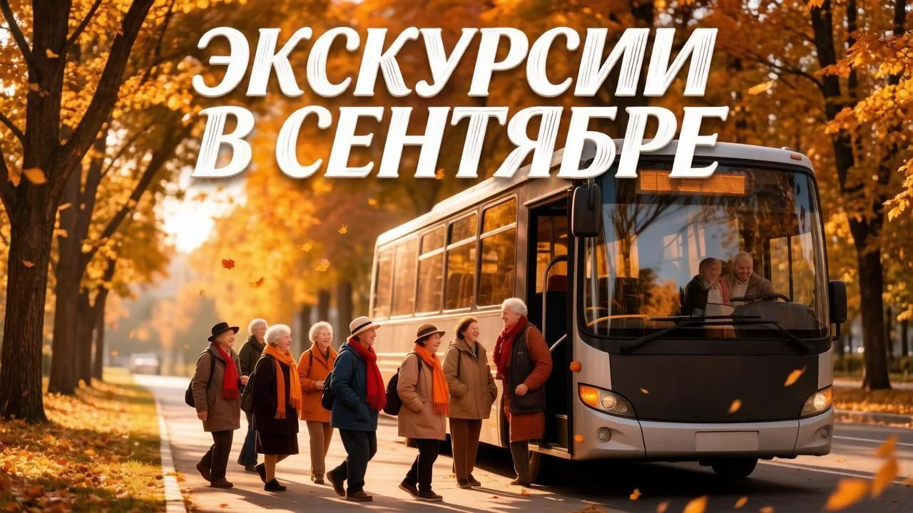 🍂 Золотая осень зовет в путь! Экскурсии для «Активного долголетия» в сентябре:
