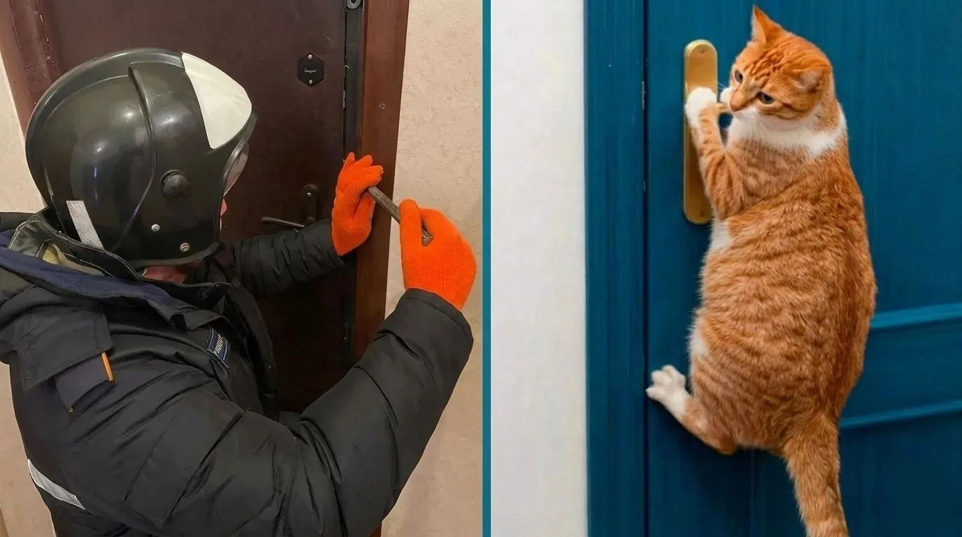 🔑 Кошкин дом: спасатели помогли хозяйке усатого затворника 🐈  🙂 Вчера в деревне Анино округа #Волоко