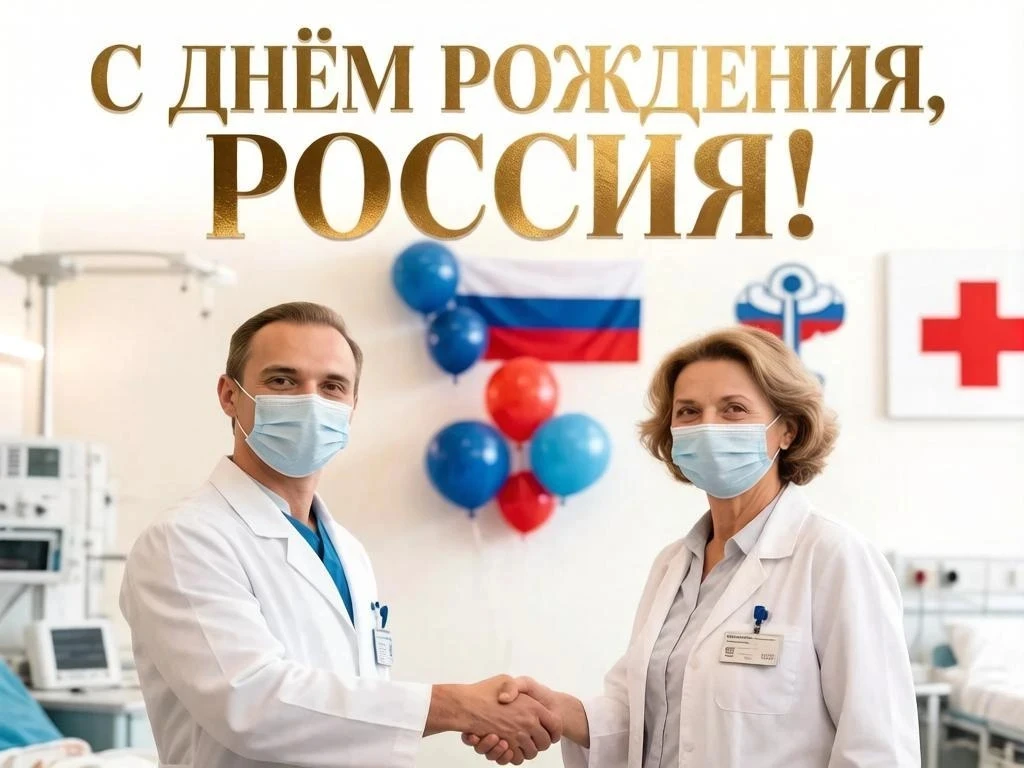 Дорогие пациенты и врачи!

Поздравляем вас с Днем России! Пусть наша страна остается крепкой, здоров