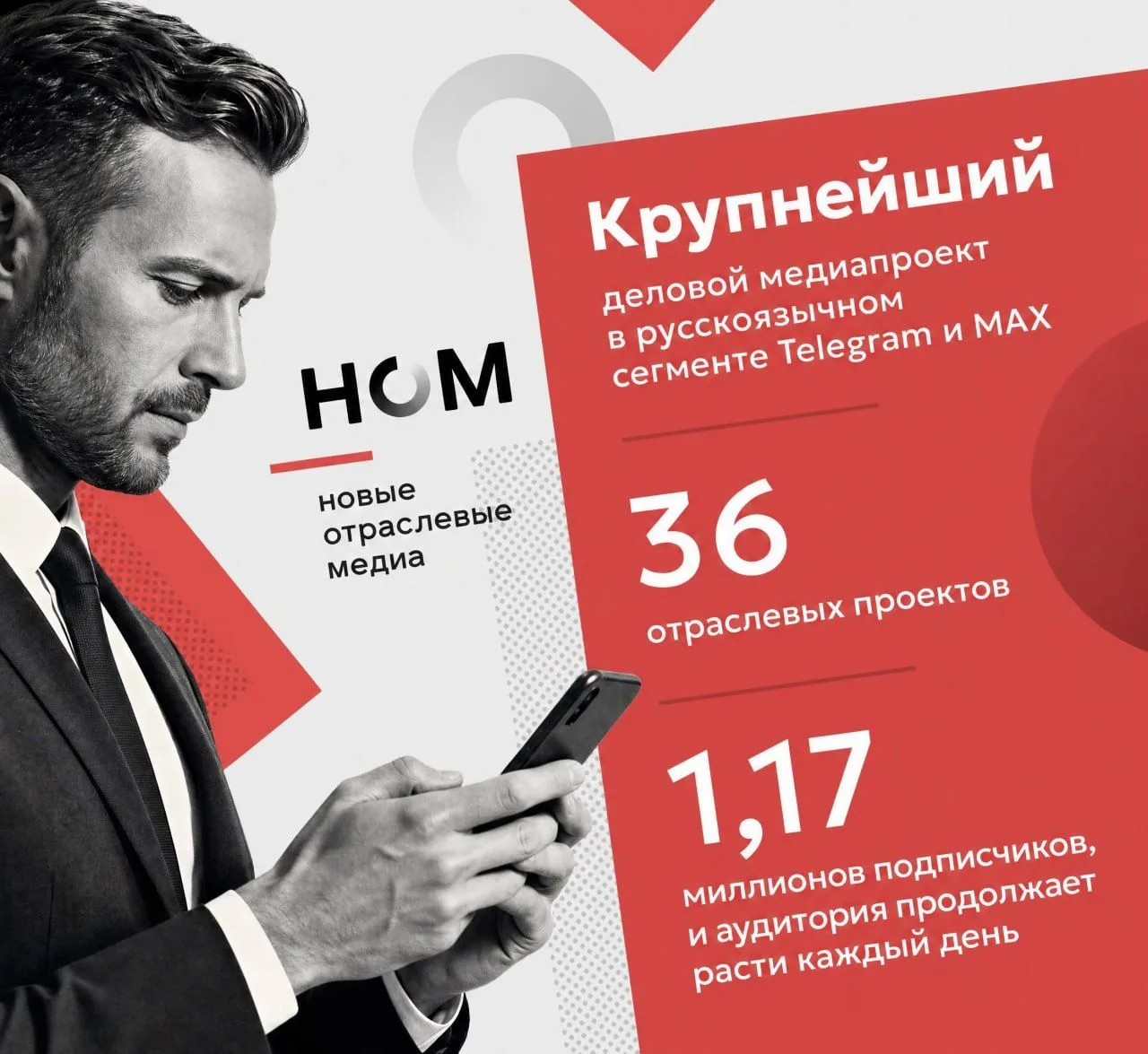 36 отраслевых проектов и 1,17 млн подписчиков — новый масштаб ИД НОМ