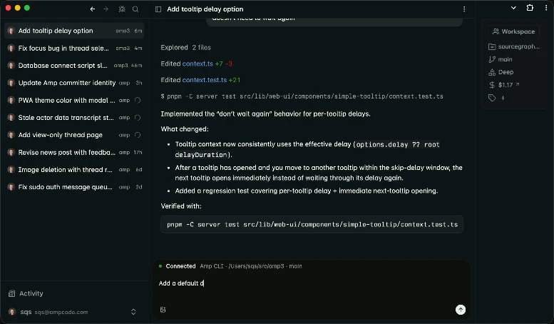 AMP — ИИ‑ассистент для работы с кодом, который анализирует весь проект целиком и исполь...