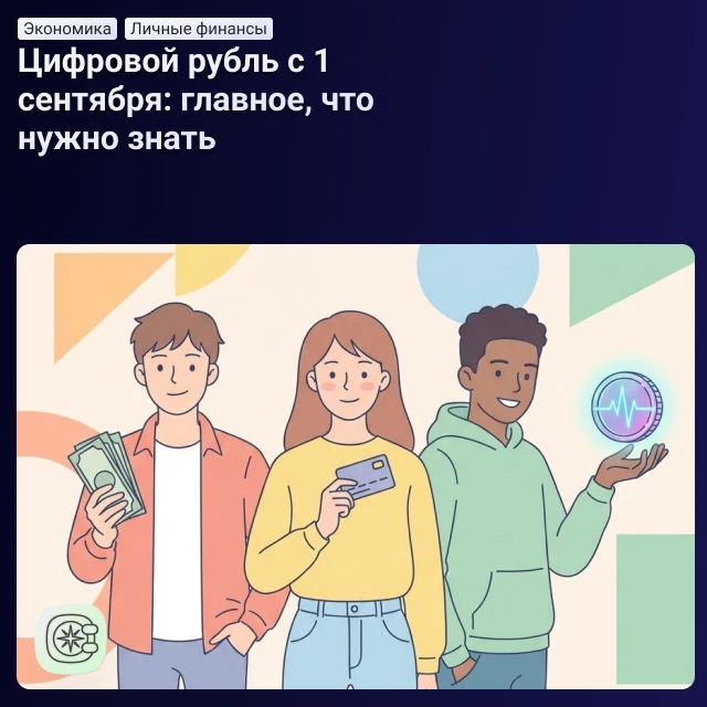 С 1 сентября 2026 года в России официально стартует масштабное внедрение цифрового рубля.