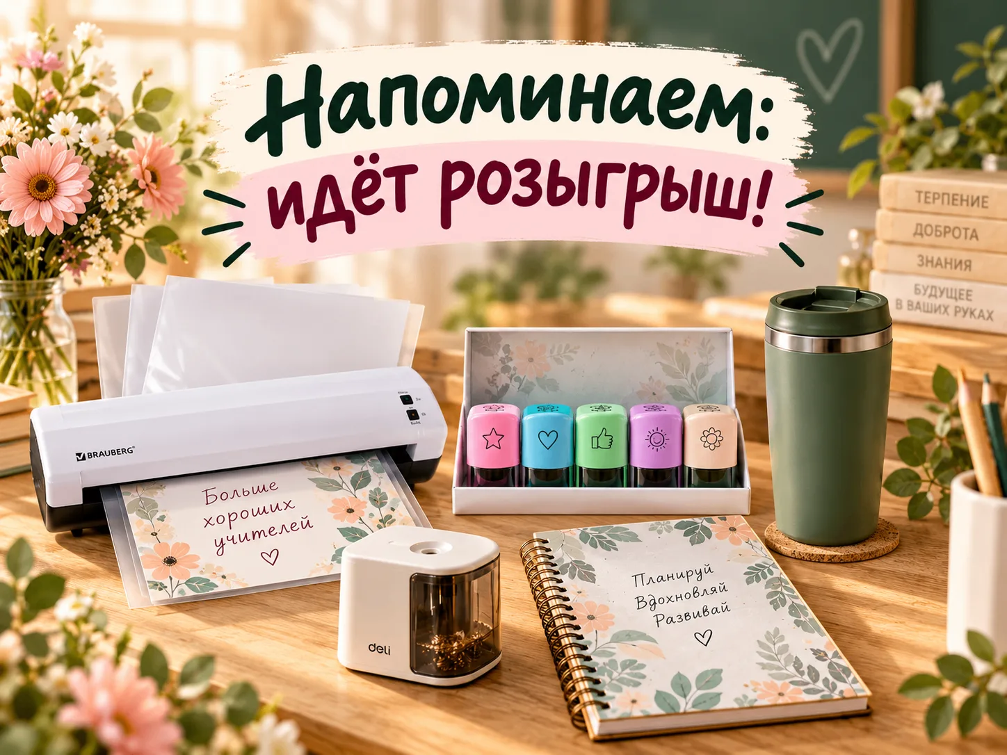 Напоминаю: у нас идёт розыгрыш подарков ко Дню учителя! 🎁
