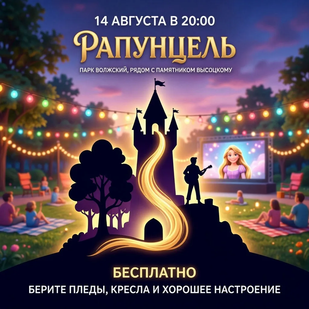 Приглашаем на вечерний кинопоказ под открытым небом! 🎬✨