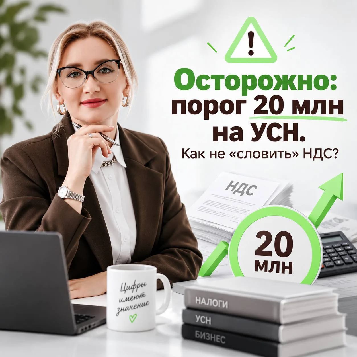 📍Осторожно: порог 20 млн на УСН. Как не «словить» НДС.
