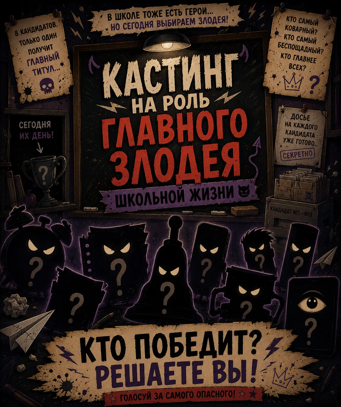 😈 КАСТИНГ НА РОЛЬ ГЛАВНОГО ЗЛОДЕЯ ШКОЛЬНОЙ ЖИЗНИ