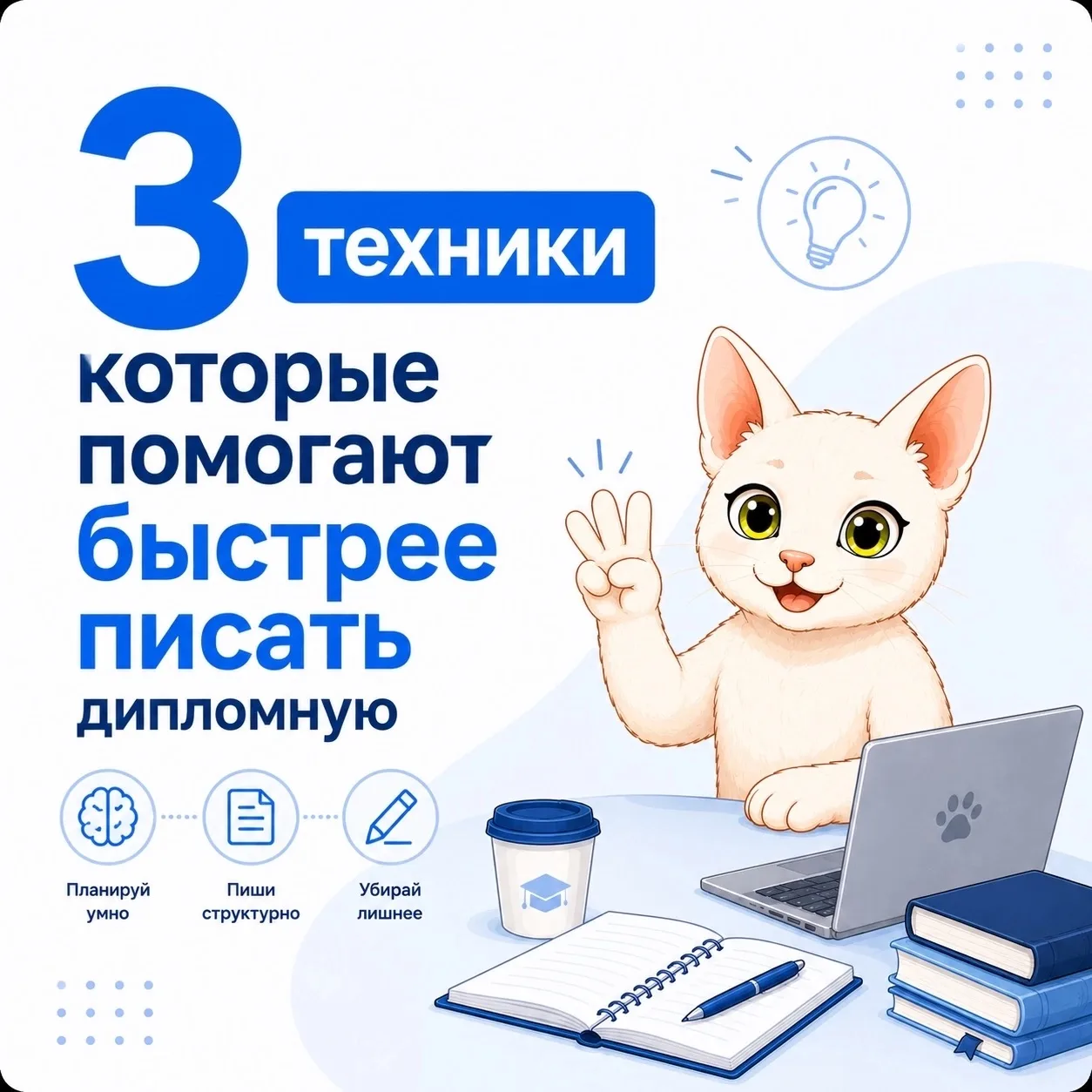 ✍️ 3 техники, которые помогают быстрее писать дипломную
