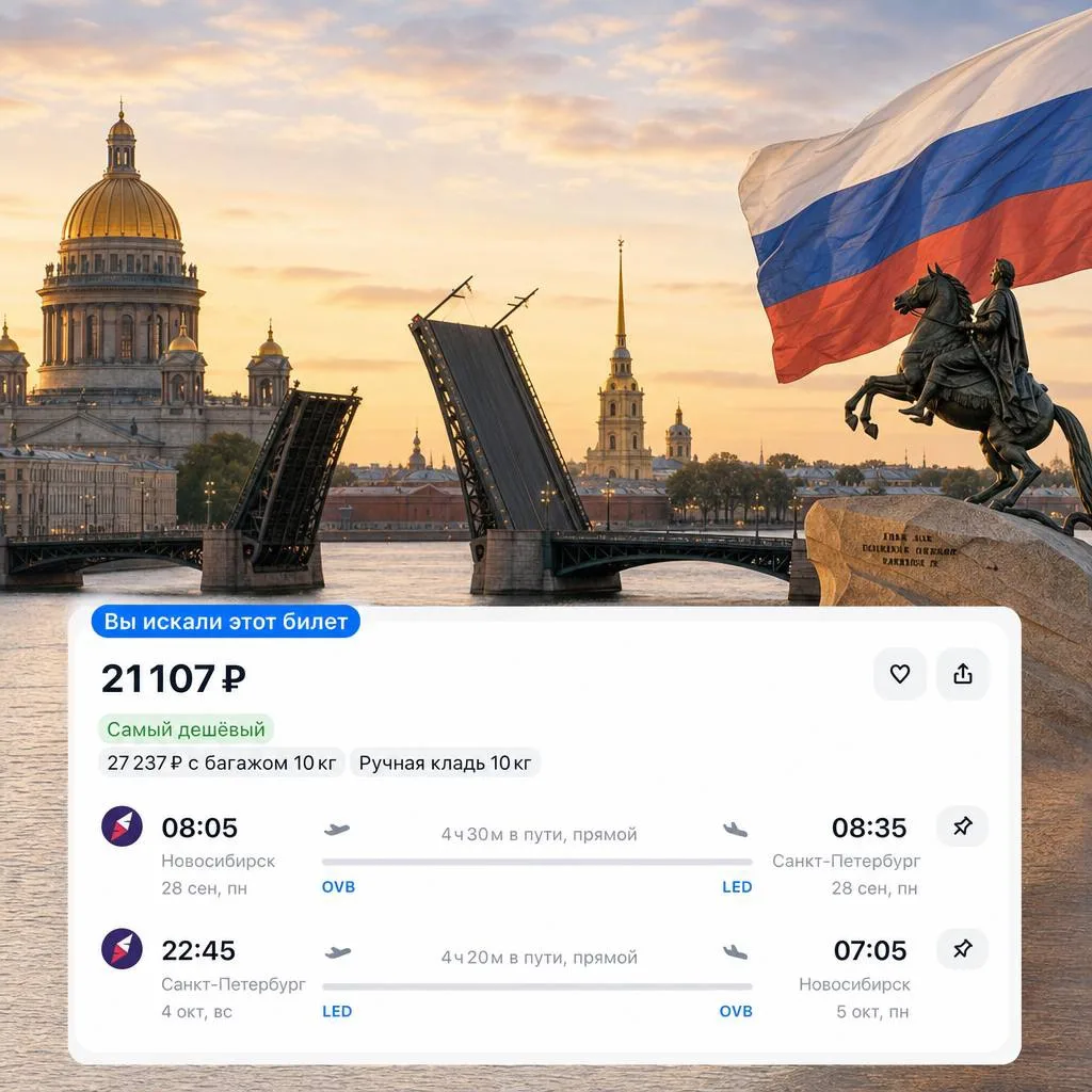 Улететь из Новосибирска в