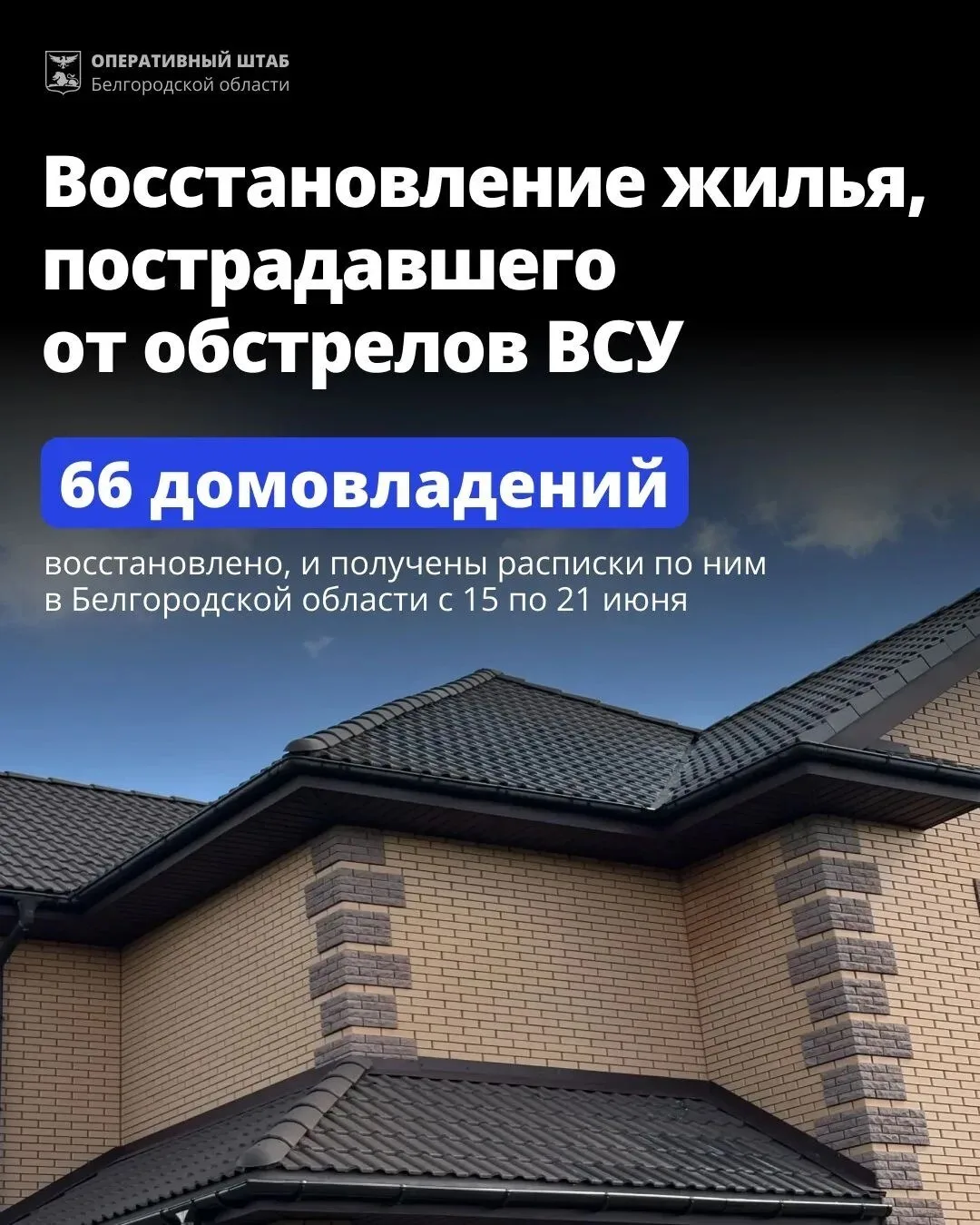 📍 Продолжается восстановление жилья, повреждённого в результате обстрелов ВСУ в Белгородской област