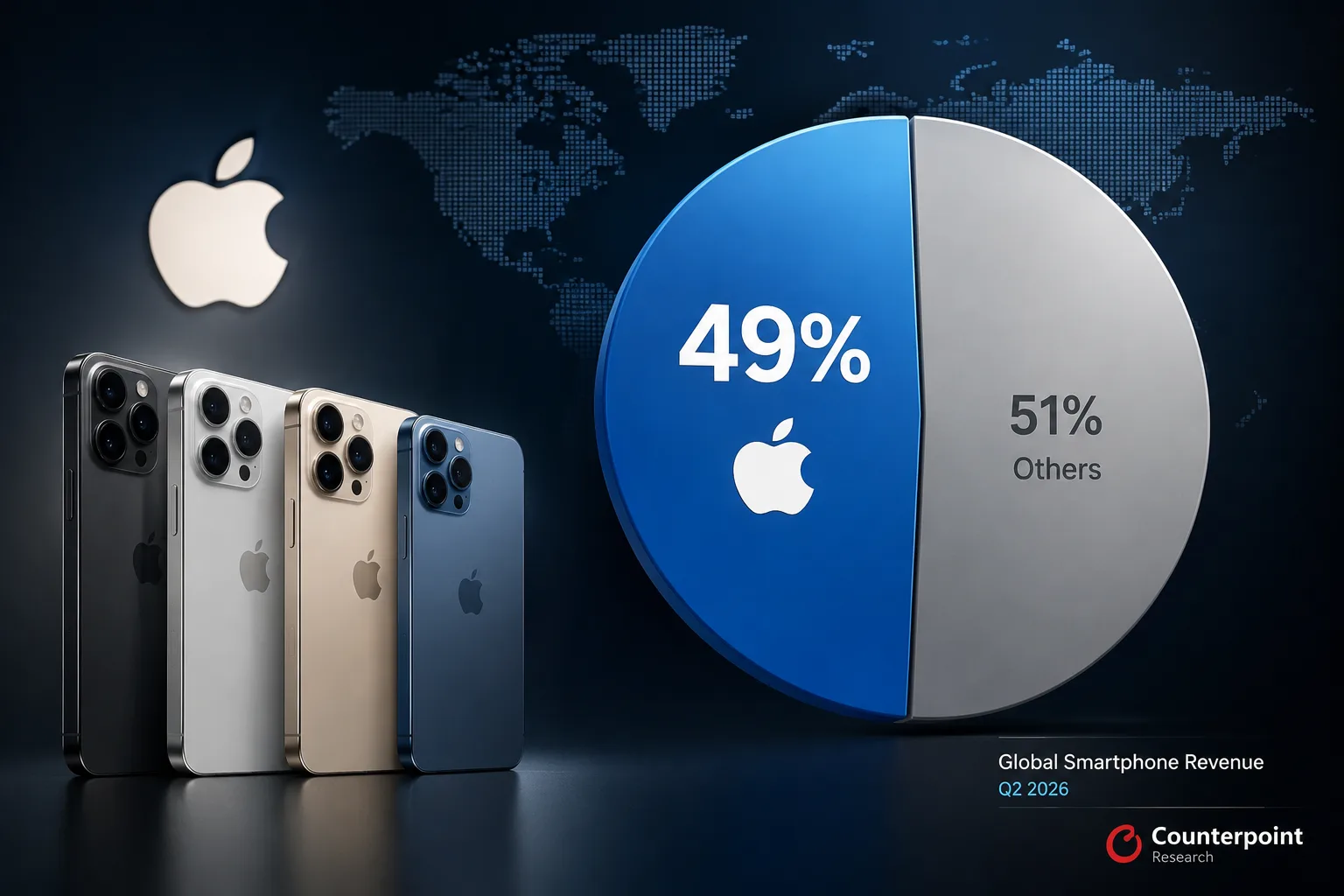 🍎 Apple установила новый рекорд по выручке на рынке смартфонов