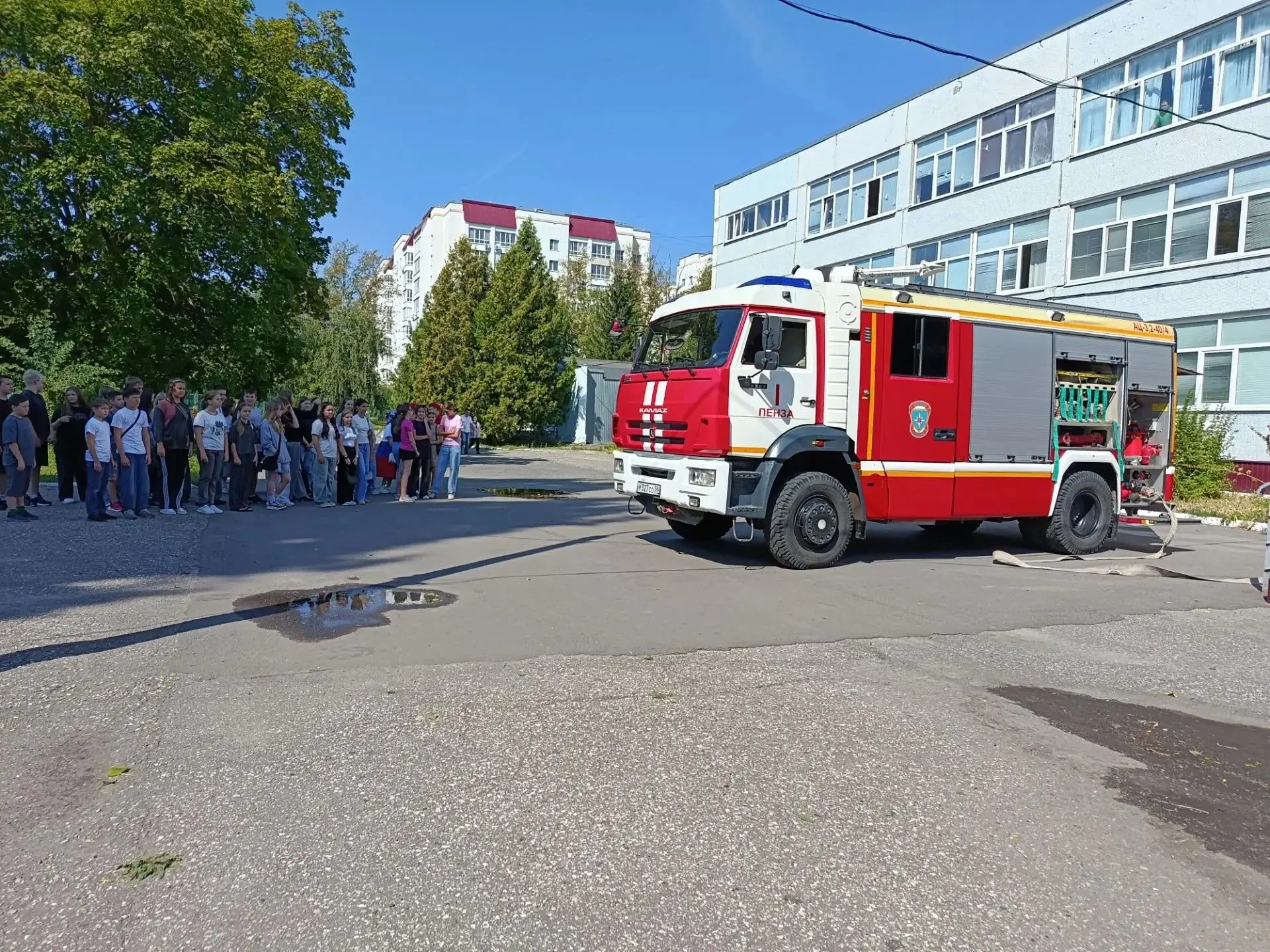 🚒 21 августа в нашей школе прошла учебная тренировка по отработке действий при пожаре....