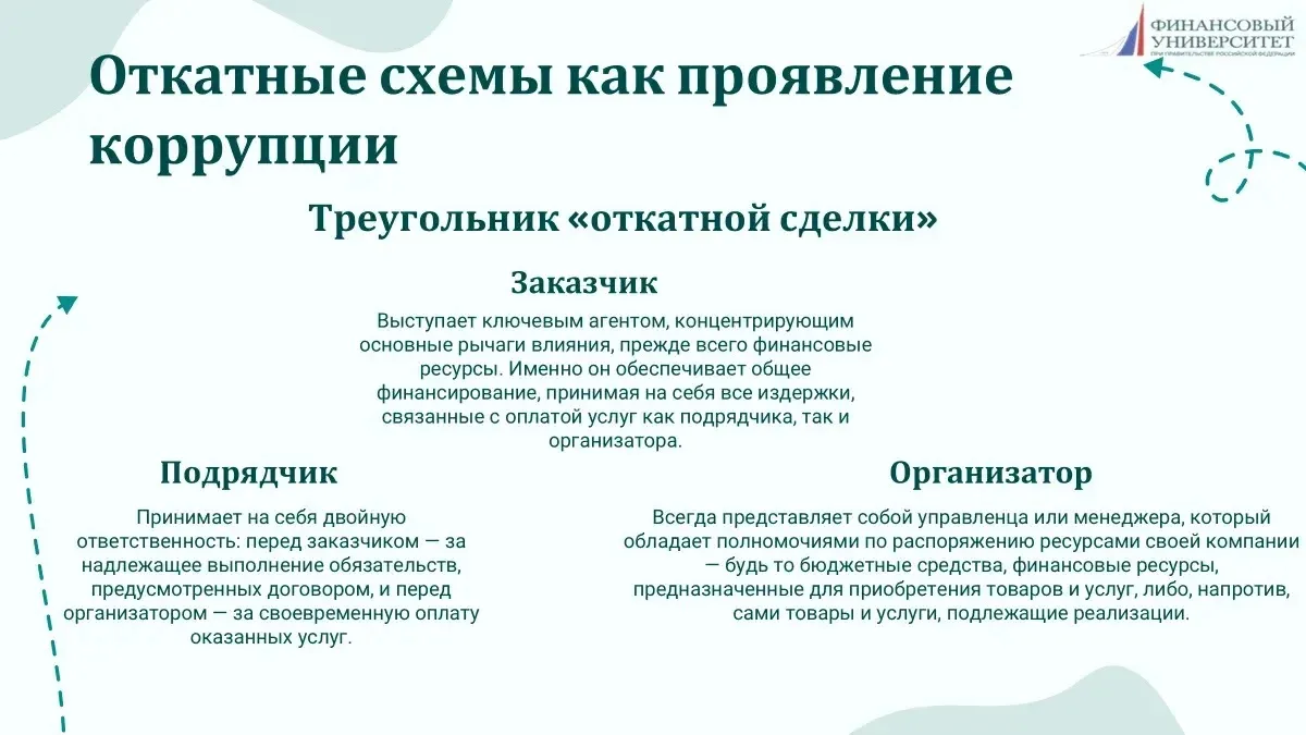 📌Откатные схемы как проявление коррупции📌