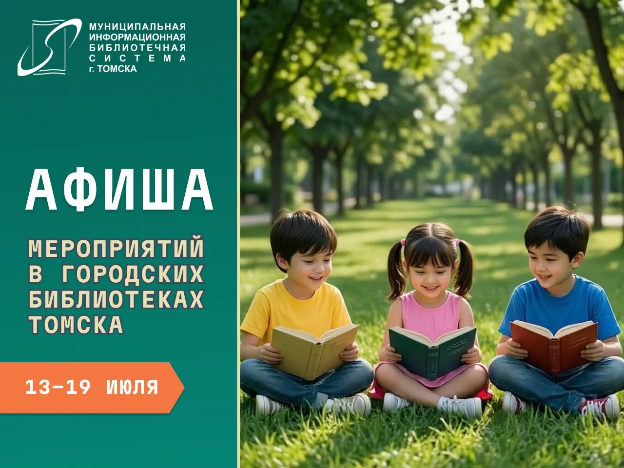 📝 Афиша городских библиотек на неделю (13-19 июля)

🔹 13 июля
12.00 час игры «Забытые игры наших р