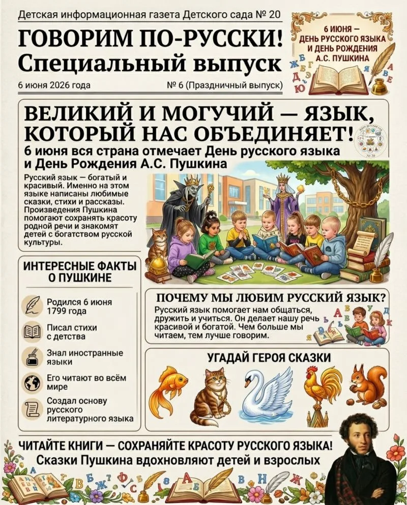 📚✨ День русского языка и День рождения А.С. Пушкина! ✨📚