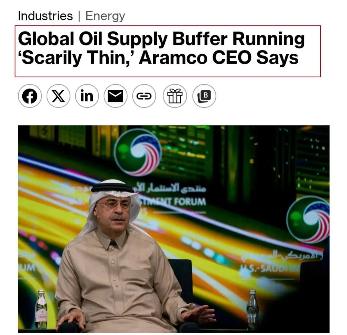 Генеральный директор Saudi Aramco заявил о катастрофически ограниченных мировых запасах...