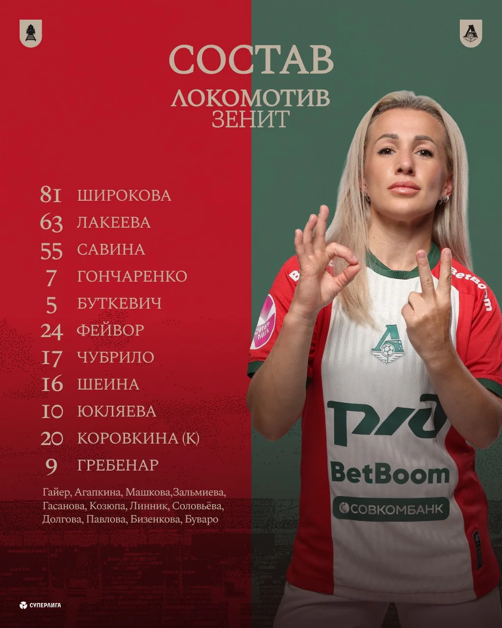 ⚡️Стартовый состав на матч #ЛокоЗенит