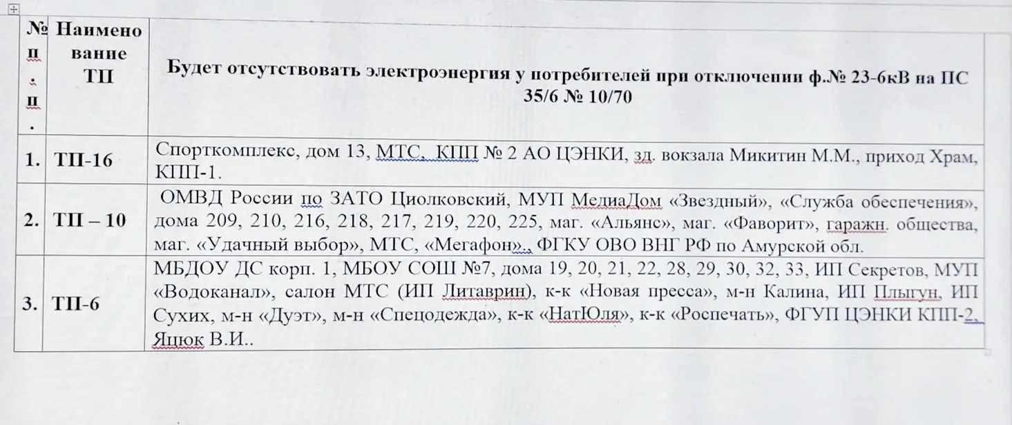 ⚡️ ДРСК предупреждает об отключении электричества