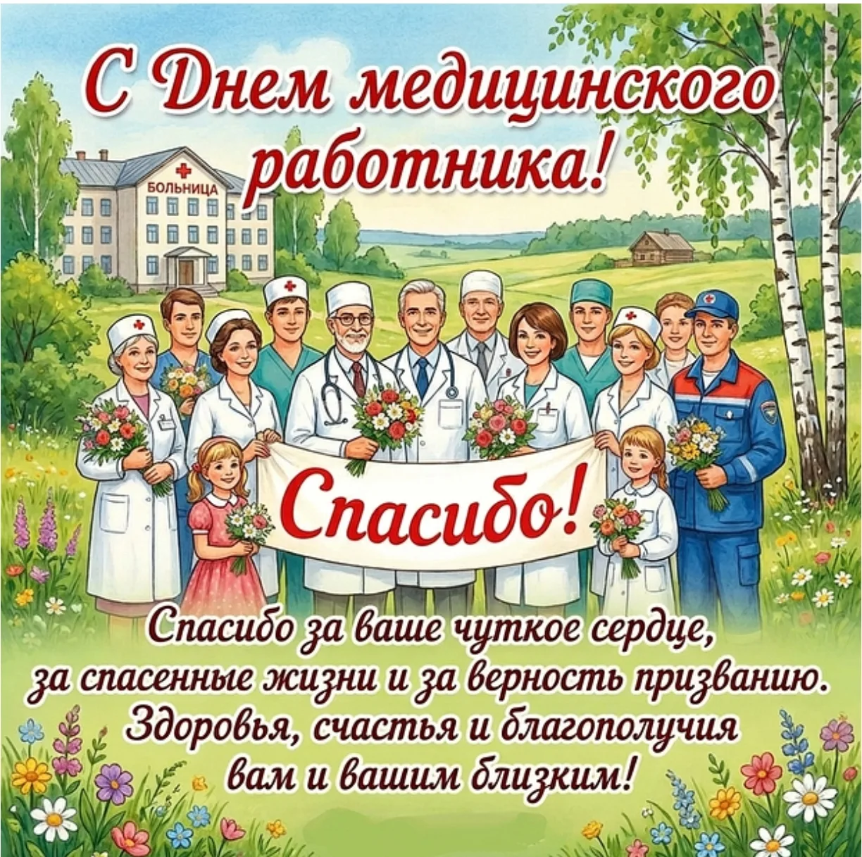 🇷🇺🤝💝 Сегодня в России отмечается День медицинского работника — праздник всех, кто находится на с