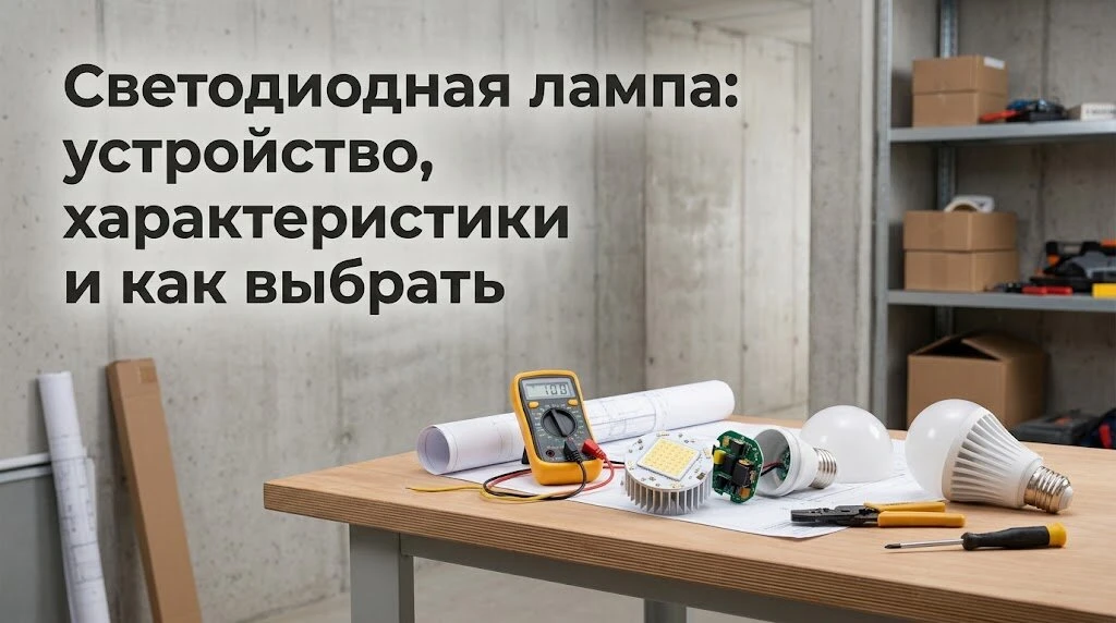 Светодиодная лампа — это современный источник света, кардинально отличающийся от традиц...