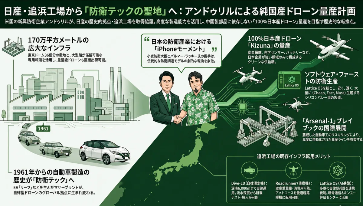 Американская Anduril присматривается к заводу Nissan в Оппаме