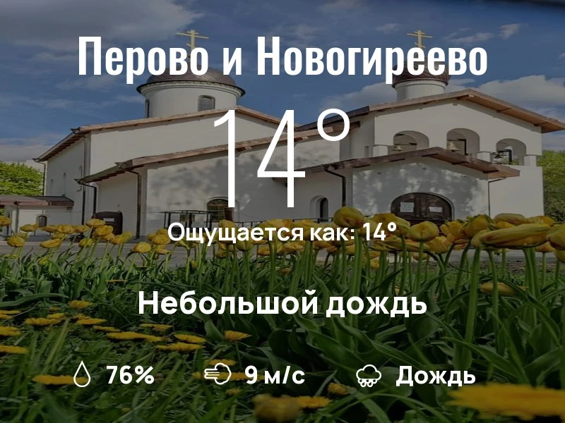 Что с погодой в Перово и Новогиреево?