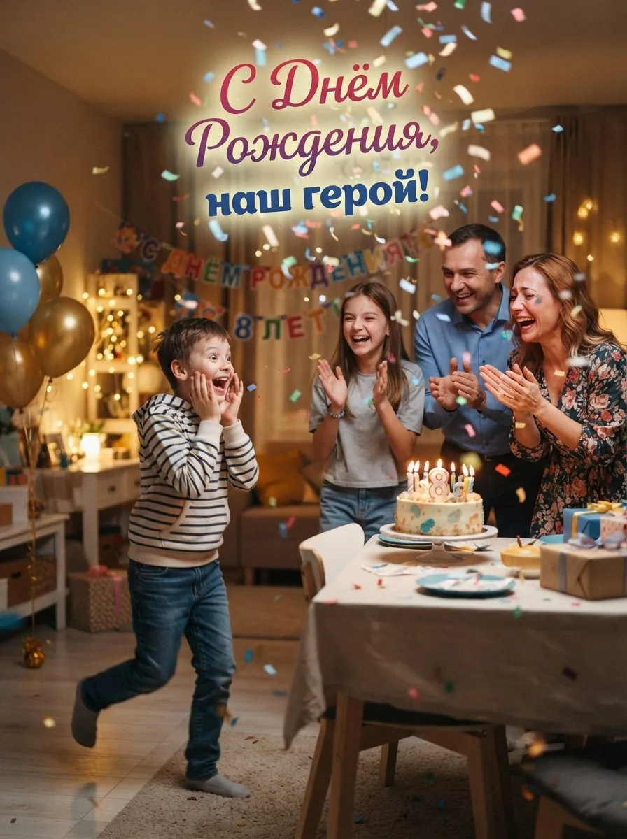 С Днём Рождения, наш герой! Сегодня твой день, и весь мир осыпает тебя конфетти, улыбка...