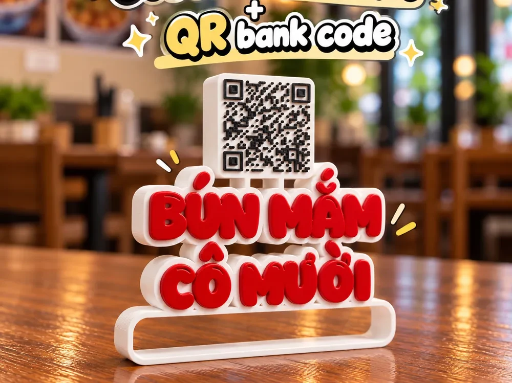 Пользовательский текст + Настольная вывеска для QR-платежей